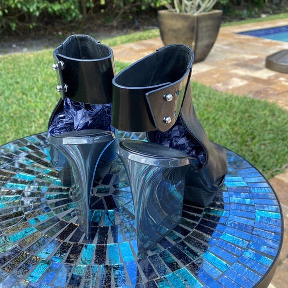 3.1 Phillip Lim black leather platforms size 37 - Picture 3 of 10